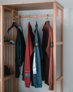 a closet full of clothes